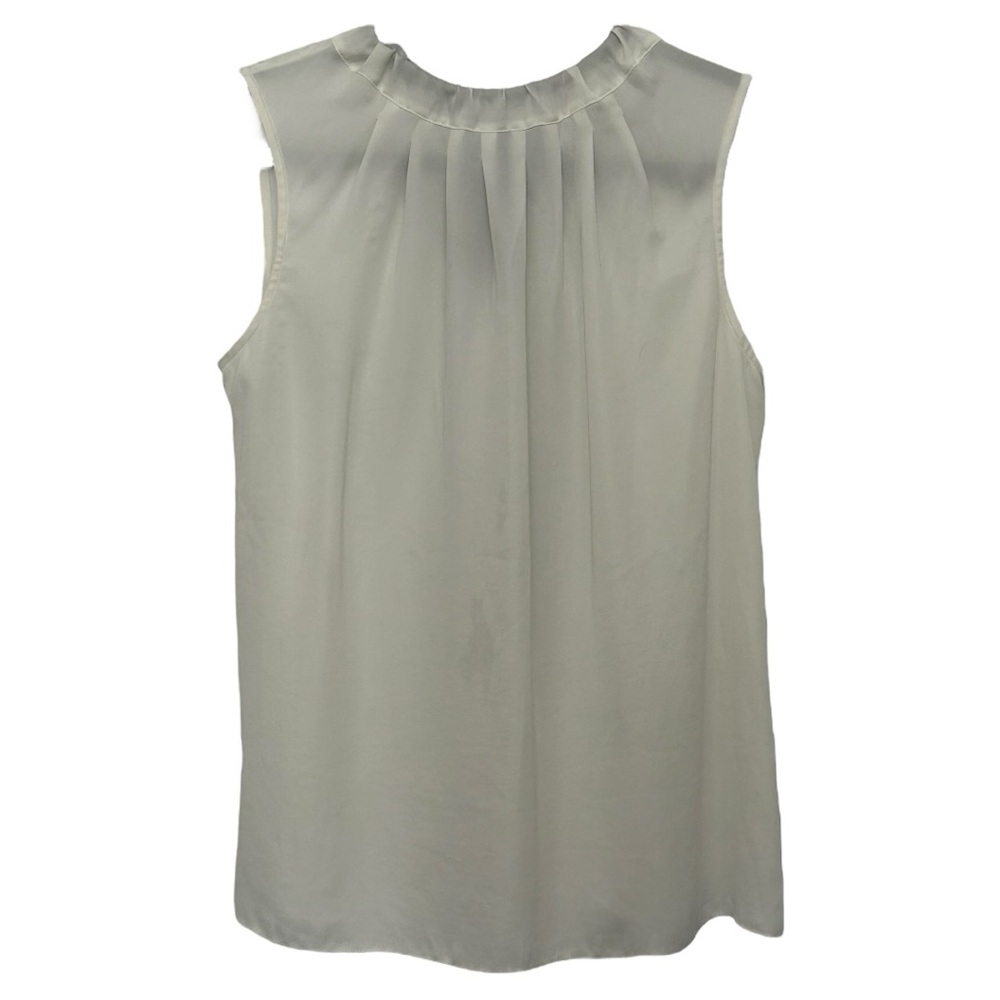 Anne Klein Women’s White Sleeveless Pleated‎ Blouse  Sz M